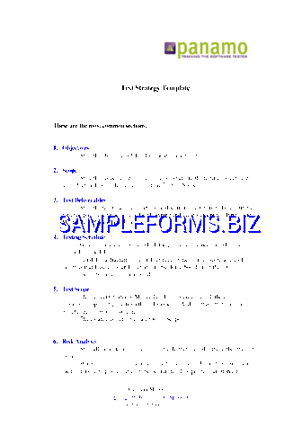 Test Strategy Template 1 pdf free